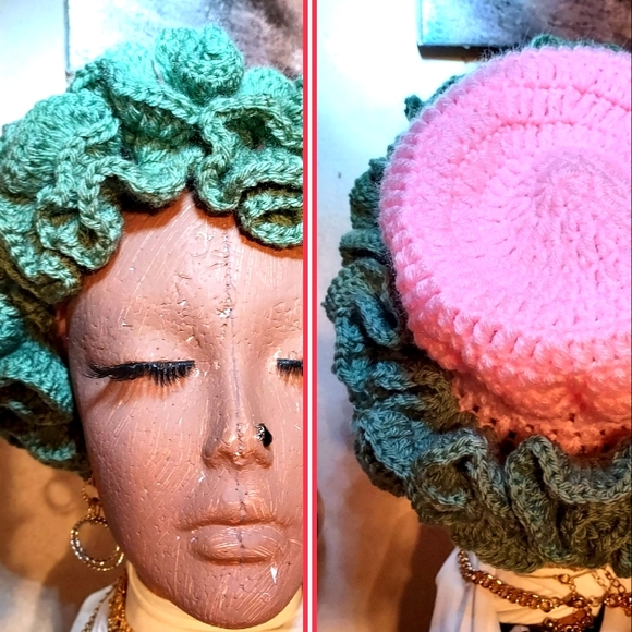 #L❤️VE HANDMADE. Crochet Ruffle HAT - Picture 2 of 4